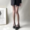 Ultra-Sheer Polka Dot Black Silk Stockings with Velvet, Cut-to-Fit, Women's Spring/Fall Style