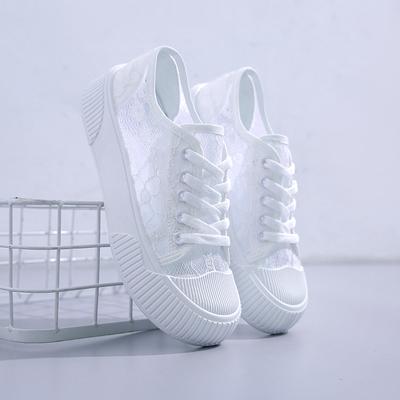 Fashion 2024 New Summer Women's Lace Hollow Comfortable Thick Sole Outdoor Sports and Casual Shoes