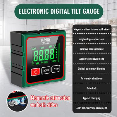 Magnetic Digital Angle Finder Electronic Laser Gauge Ruler 360 Degree LCD Protractor Mini Inclinometer Measuring Tool