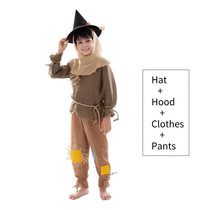 

Костюм Косплей Страшила из Волшебника страны Оз Хэллоуин Карнавал Детский Наряд Сцена XL