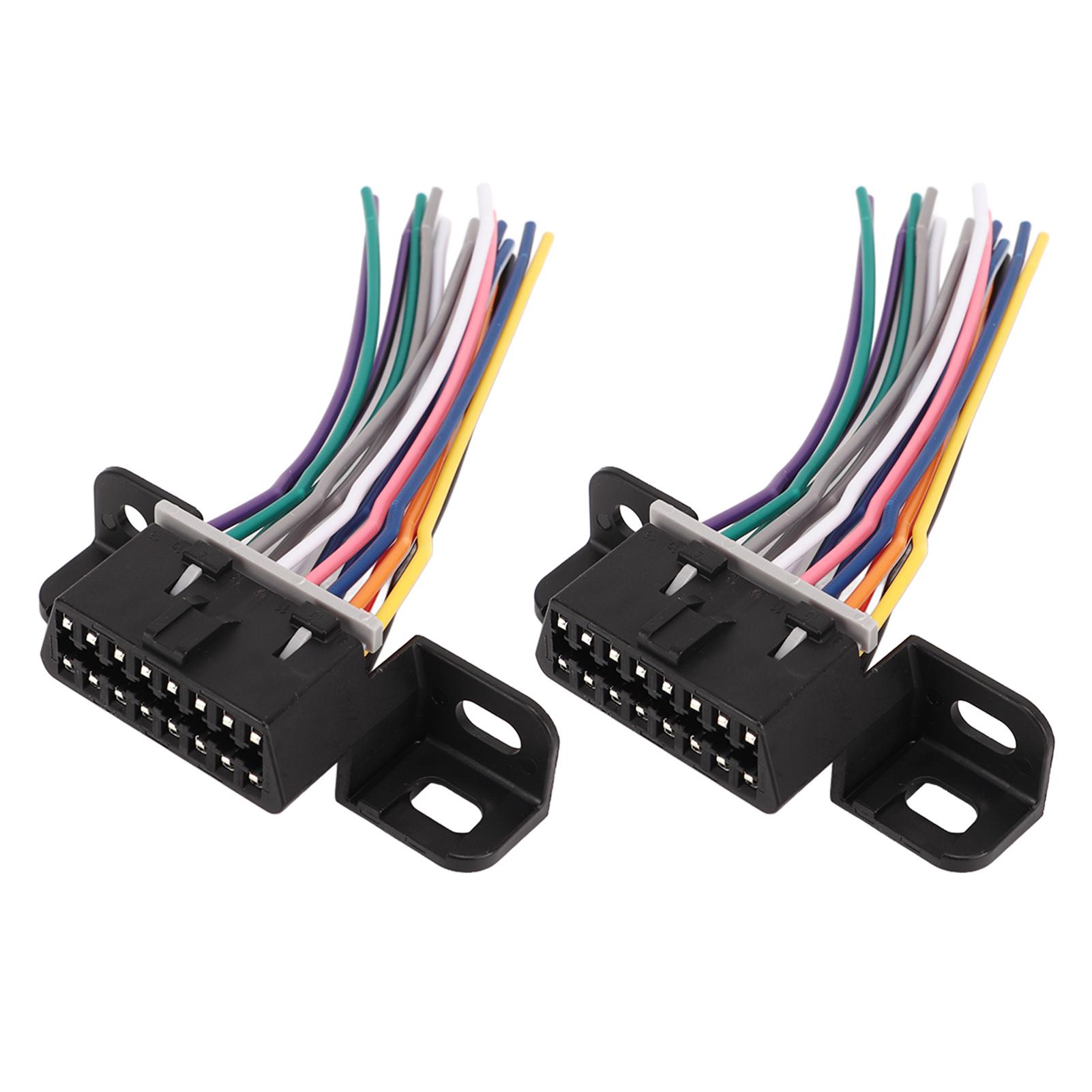 

2PCS Diagnostic OBD2 16 PIN Female Connector Harness Car 16 PIN Female Plug Universally Fit for Most OBD2 Connector