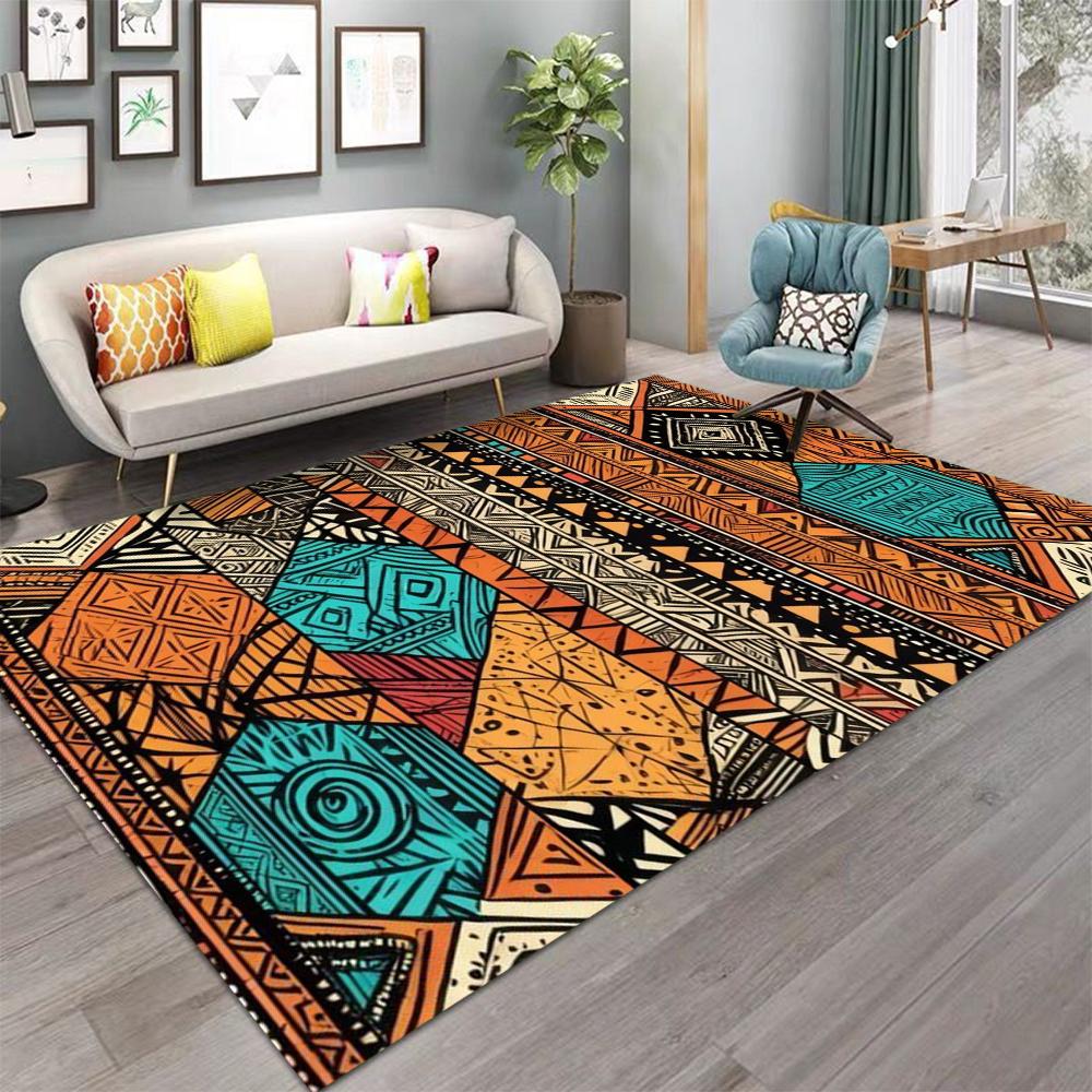 Bohemian Mandala Geometric Carpet Ethnic Pattern Rug Non-slip Soft Mat Home Decoration Living Room Bedroom Modern Floor Mat