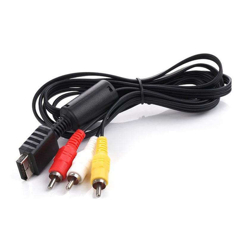 Multi Out Av Cord Video/Audio Cable 3 Rca Flat For Playstation Ps Ps2 Ps3