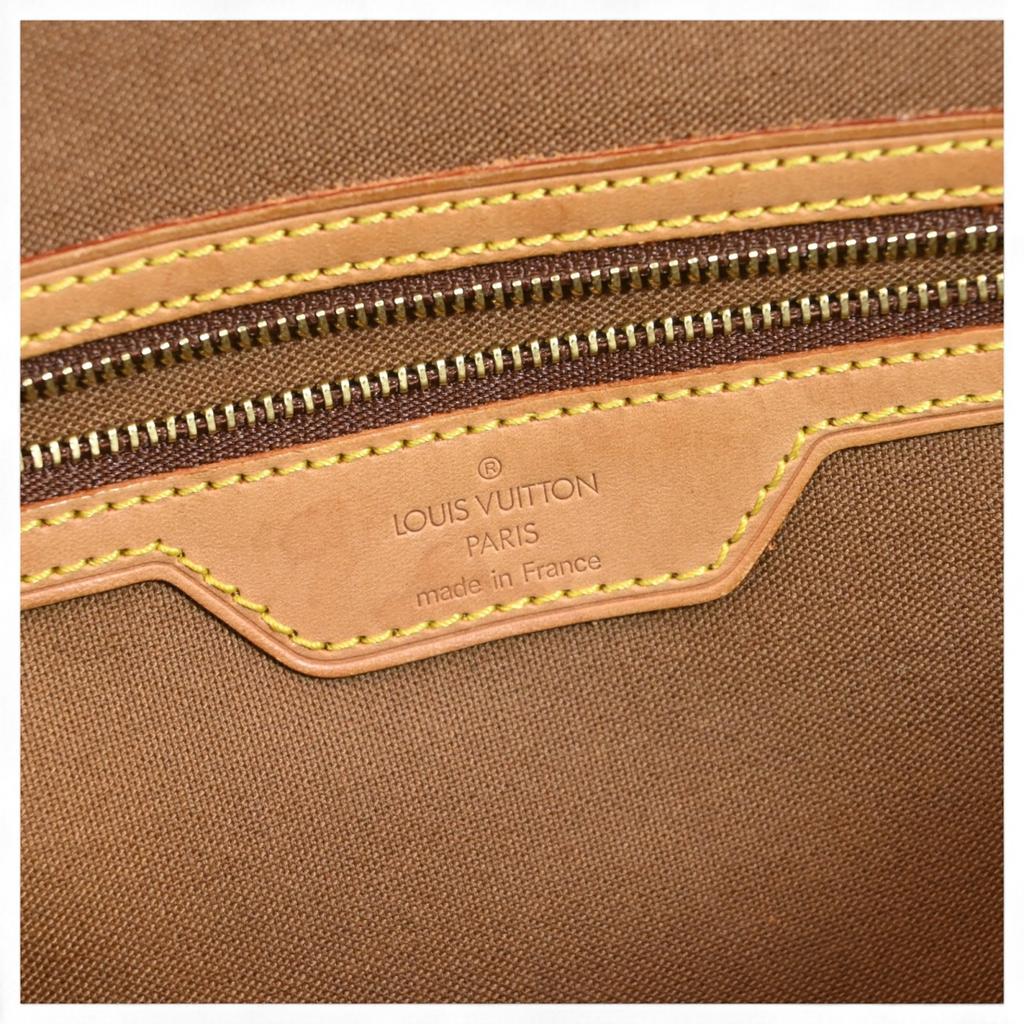 Auth LOUIS VUITTON Monogram Cabas Mezzo Tote Bag PVC Canvas lv5635cc