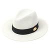 Yunibeosyeolkemiseuteuli Gold-Metal Summer White Fedora