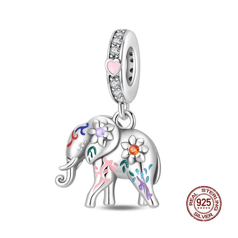 Original Charms Copper Elephant And Cat Charms Beads Fit 3Mm Original Bracelet For Womens Diy Fashion Jewelry Gifts