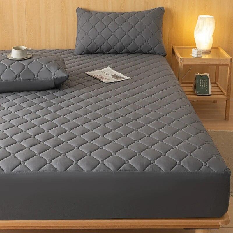 Wasserdichtes Spannbetttuch, verdickter elastischer Matratzenbezug, Bettwäsche, Tagesdecken für Doppelbett, King-Size-Bett, Matratzenauflage-Schutz