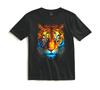 Camiseta Cara de Tigre Arte Jungla Neón Camiseta Gráfica Regalo de Fauna para Amantes de los Animales