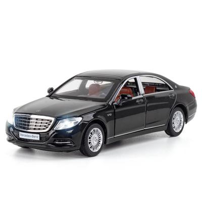 1/32 Scale Benz S600 Diecast Car Model Toy, Pull Back Toy Vehicle with Sound and Light for Kids Toddler Boys Girls Gift Collection