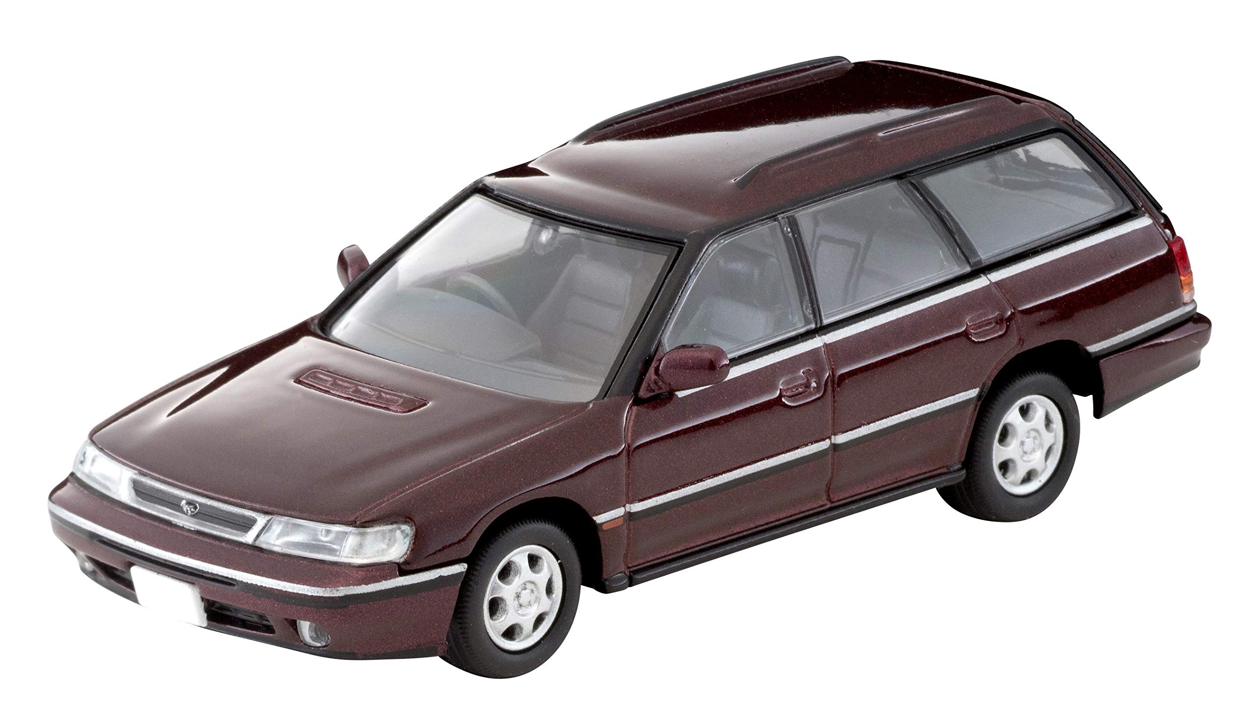 

Tomica Limited Vintage Neo scale model of the Subaru Legacy Touring Wagon GT in dark red 1/64 (TLV-N201a) (finished product)