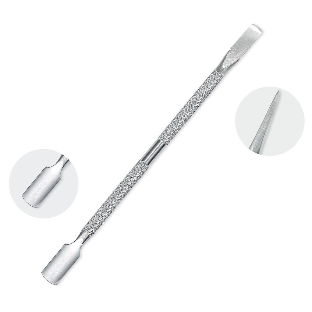 Stainless Steel Double-Ended Cuticle Pusher for Nail Art and Manicure