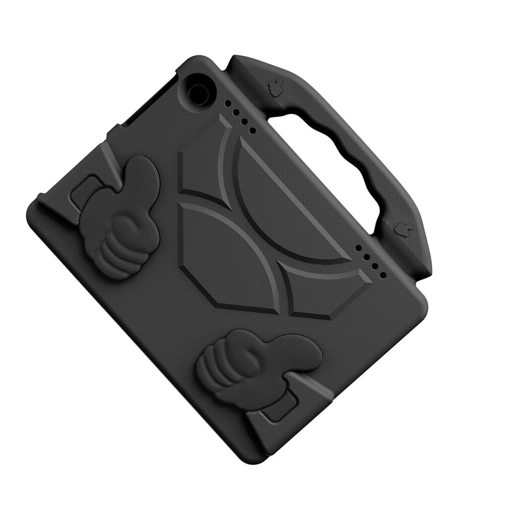 Thumb Design Protective Case Fits for Kindle Fire HD8 HD8 Plus EVA Shockproof Protector with Rotatable Handle Black