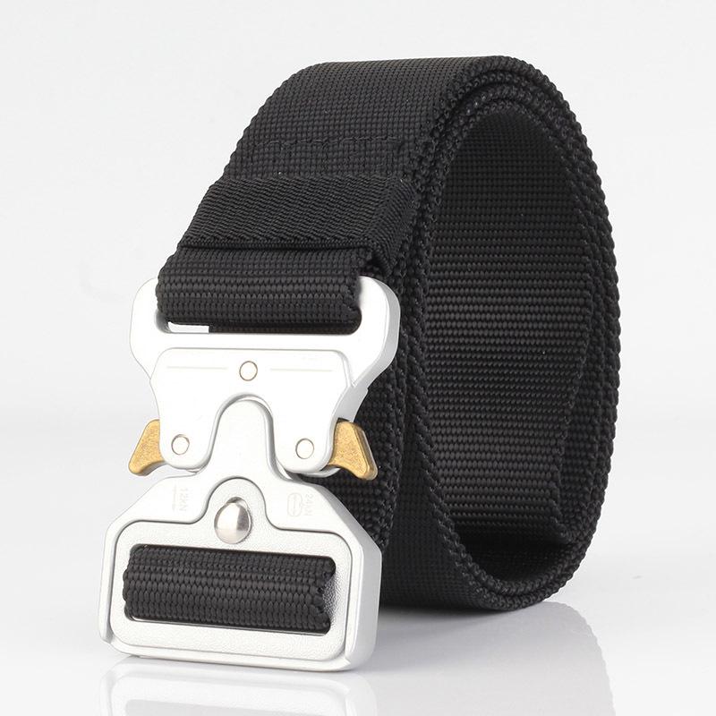 4.5cm Men's Nylon Tactical Belt for Outdoor Sports and Military Training, Customizable Logo