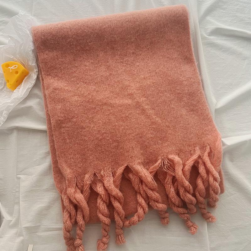 New Imitation Cashmere Women Scarf Winter Solid Warm Scarve Pashmina Tassel Mujer Female Foulard Bufanda Long Thick Wrap Shawl