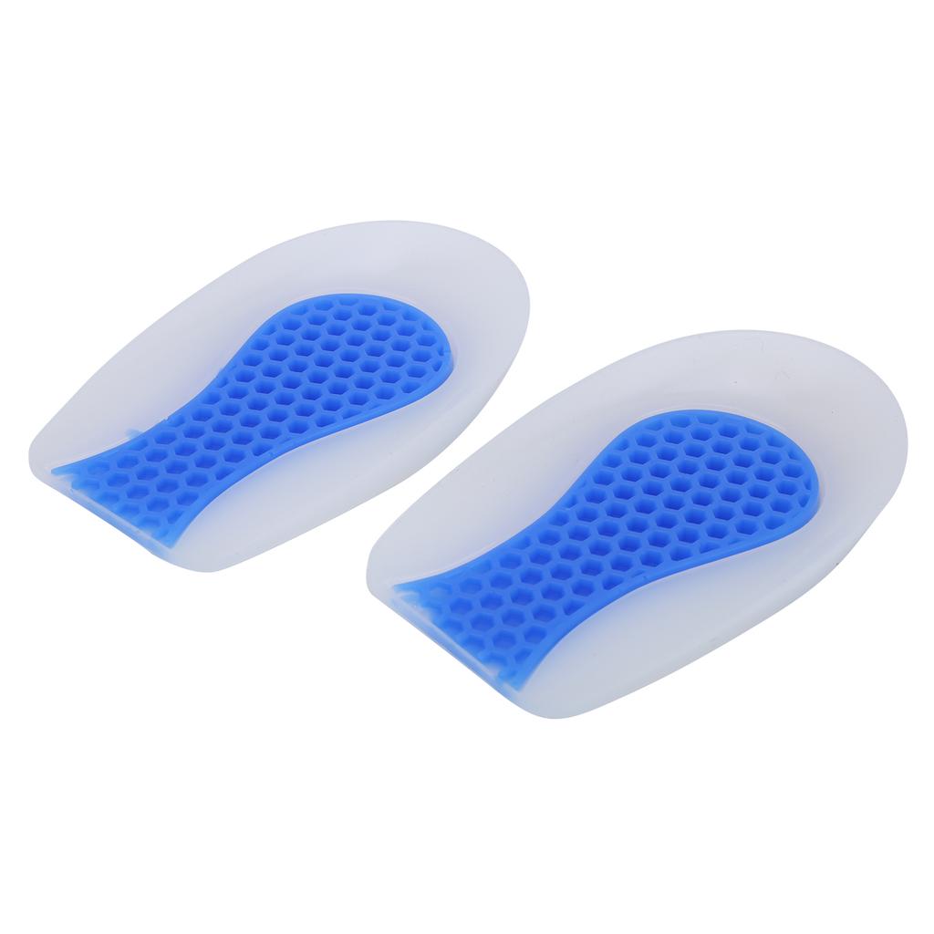 Cellular Silicone Heelpiece Heel Pad Damping Heighten Insole Pain Relieve Mat LinerL