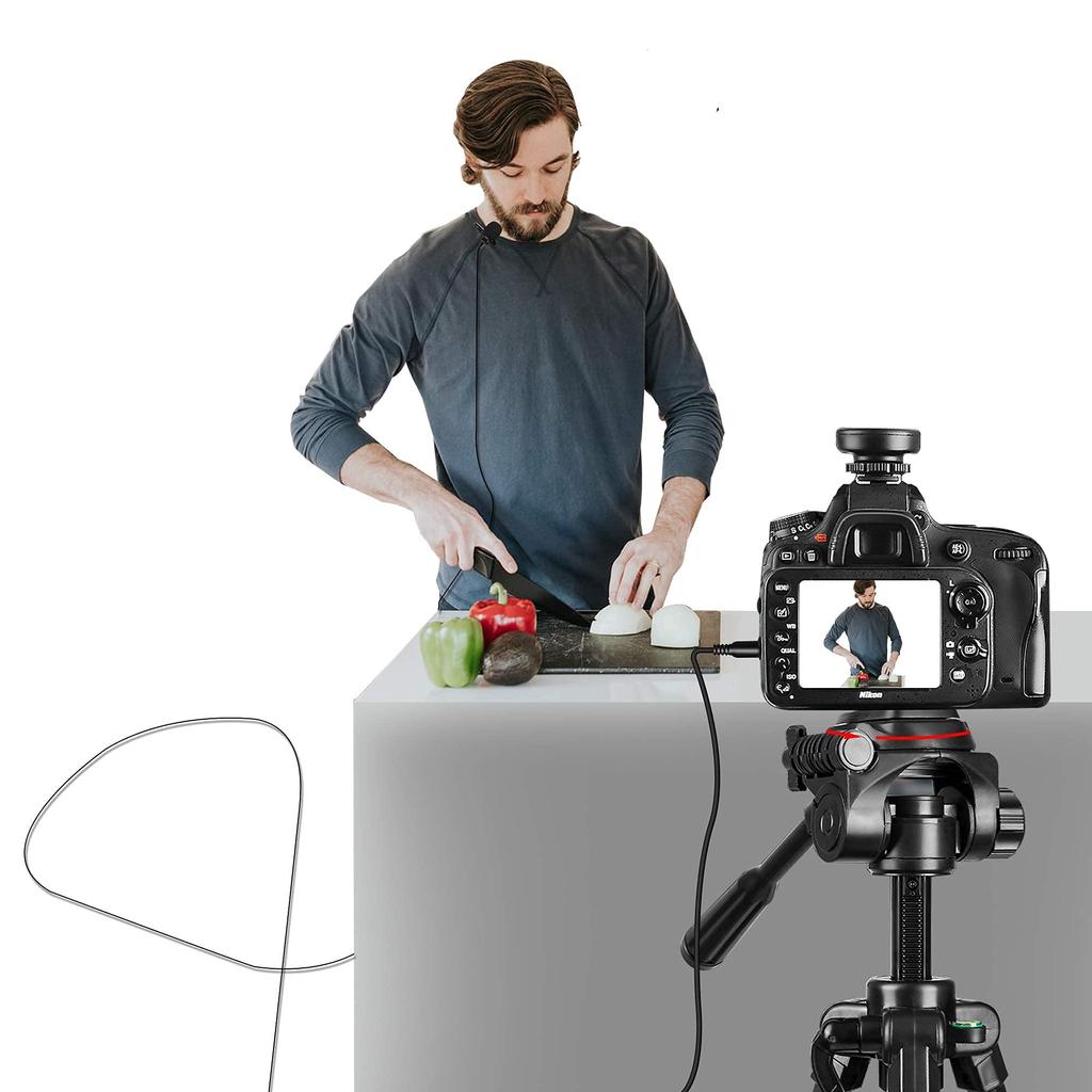 Nicama LVM7 Mini Clip-on Microphone, Pin Microphone, Condenser Microphone, Omnidirectional, High-Performance, for DSLR Cameras, Camcorders, Audio