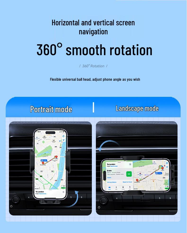 15W Wireless Car Charger & Automatic Phone Holder Mount