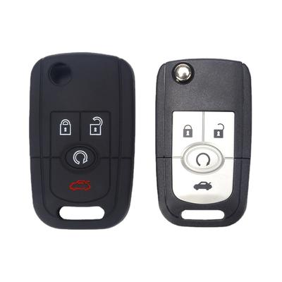 For Buick Excelle Folding 4-button Silicone Key Cover Key Bag Button Oil-filled Car Remote Control Shell Protective Cover