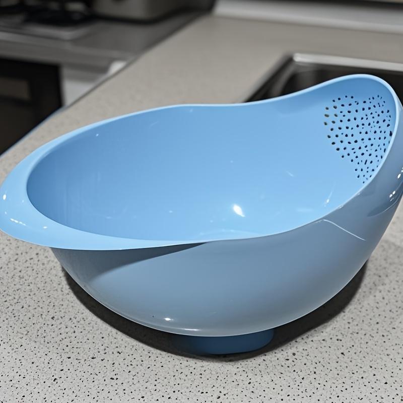 Rice Washing Basket with Holes - Durable Kitchen Strainer for Vegetables Noodles, Dishwasher Safe Colander, Food Prep Drain Bowl