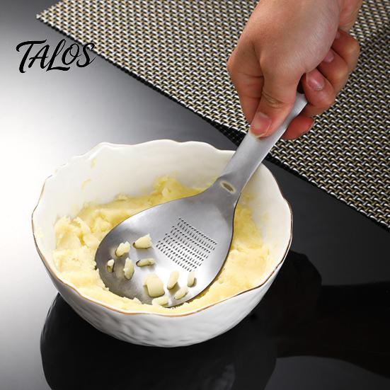 Handy Nut Grinding Spoon Stainless Steel Spoon, Garlic Ginger Mashing And Egg Separating Multifunctional Tool, Versatile Cooking Tool for RV Ergonomic