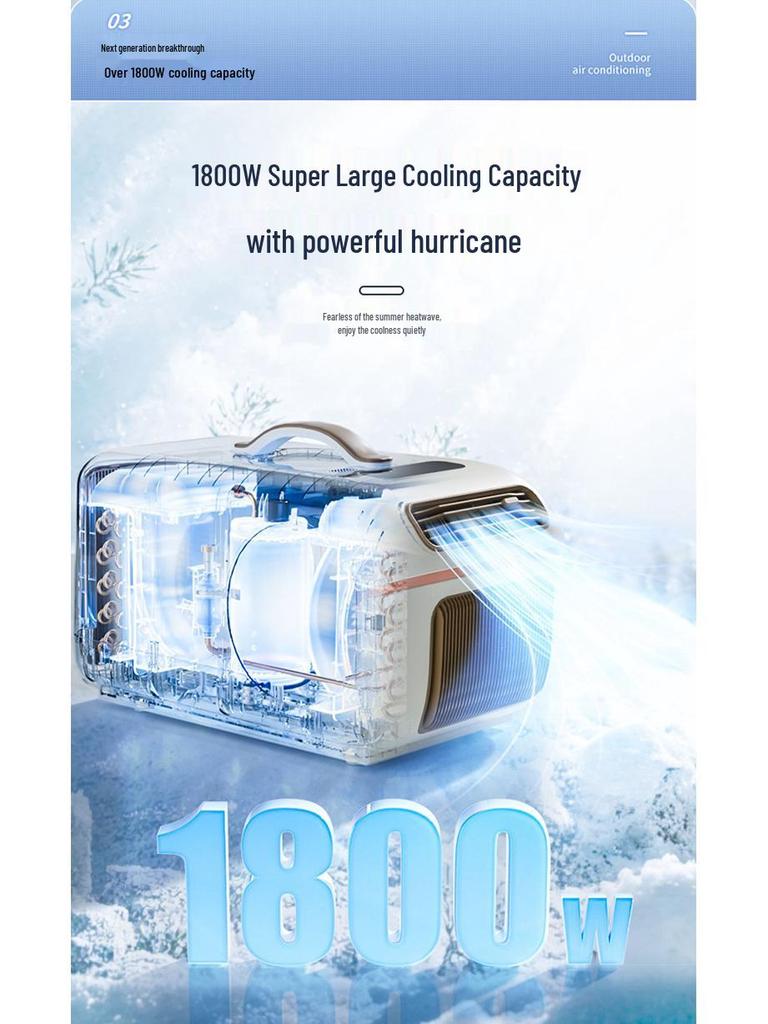 Korean Dual-Mode Portable Air Conditioner: Outdoor Camping 12V/24V Cooling & Heating