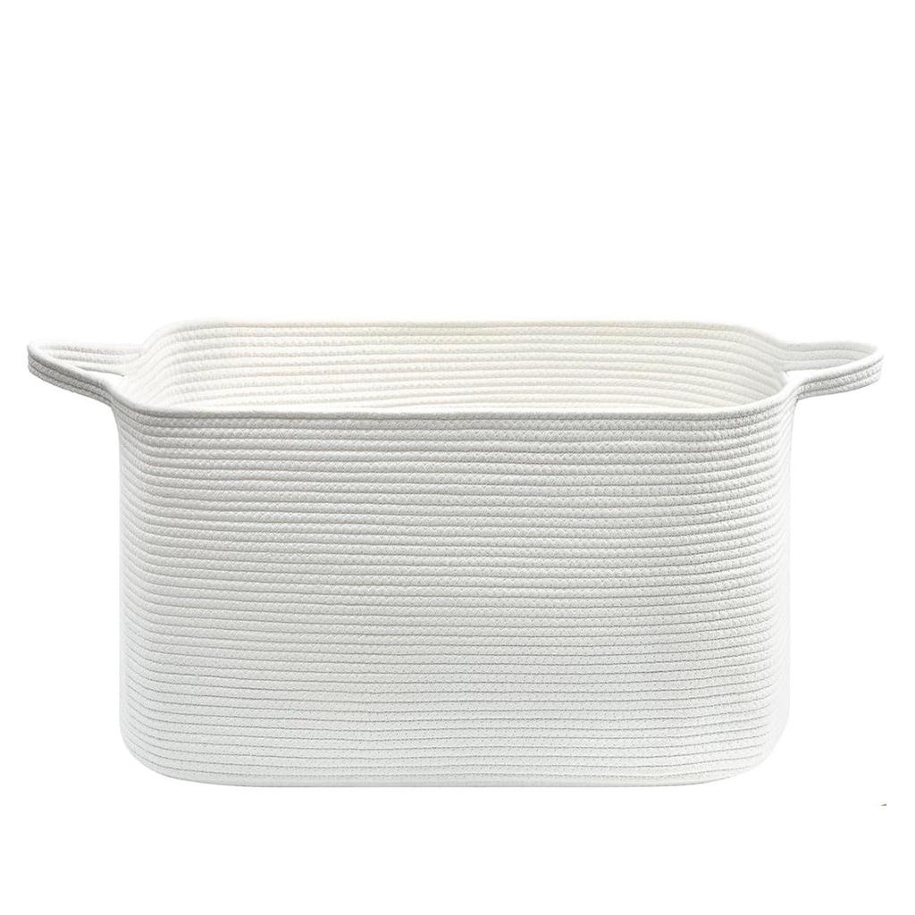 Aufbewahrungskorb aus Baumwollseil, gewebt, mit großem Fassungsvermögen für Wäsche oder Spielzeug