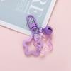 2pcs Korean Version of Ins Small Fresh Color Small Star Bell Keychain Candy Color Keyring Pendant Women Bag Keychain Accessories