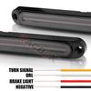 Upgrade LED Brake Tail DRL Lights 12V 24V Truck Trailer Waterproof 3 In 1 Red Yellow Integrated Flowing Water Turn Signal Lamps