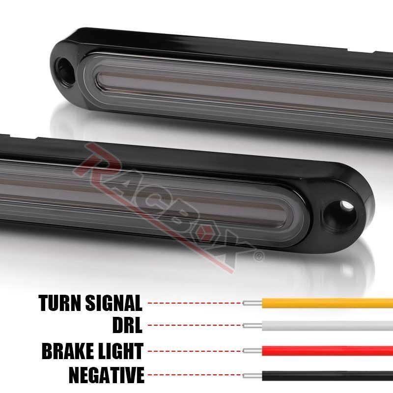 Upgrade LED Brake Tail DRL Lights 12V 24V Truck Trailer Waterproof 3 In 1 Red Yellow Integrated Flowing Water Turn Signal Lamps