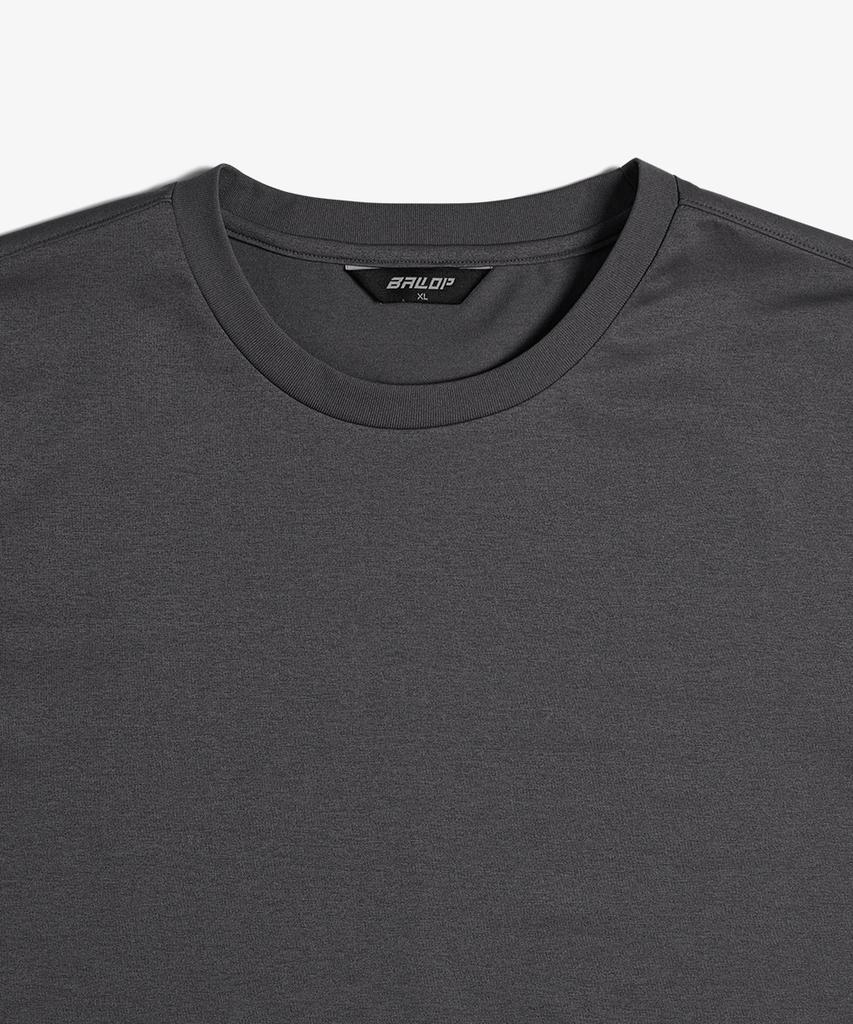 Baellob Plain Good Long Sleeve T-Shirt Ver2 Charcoal