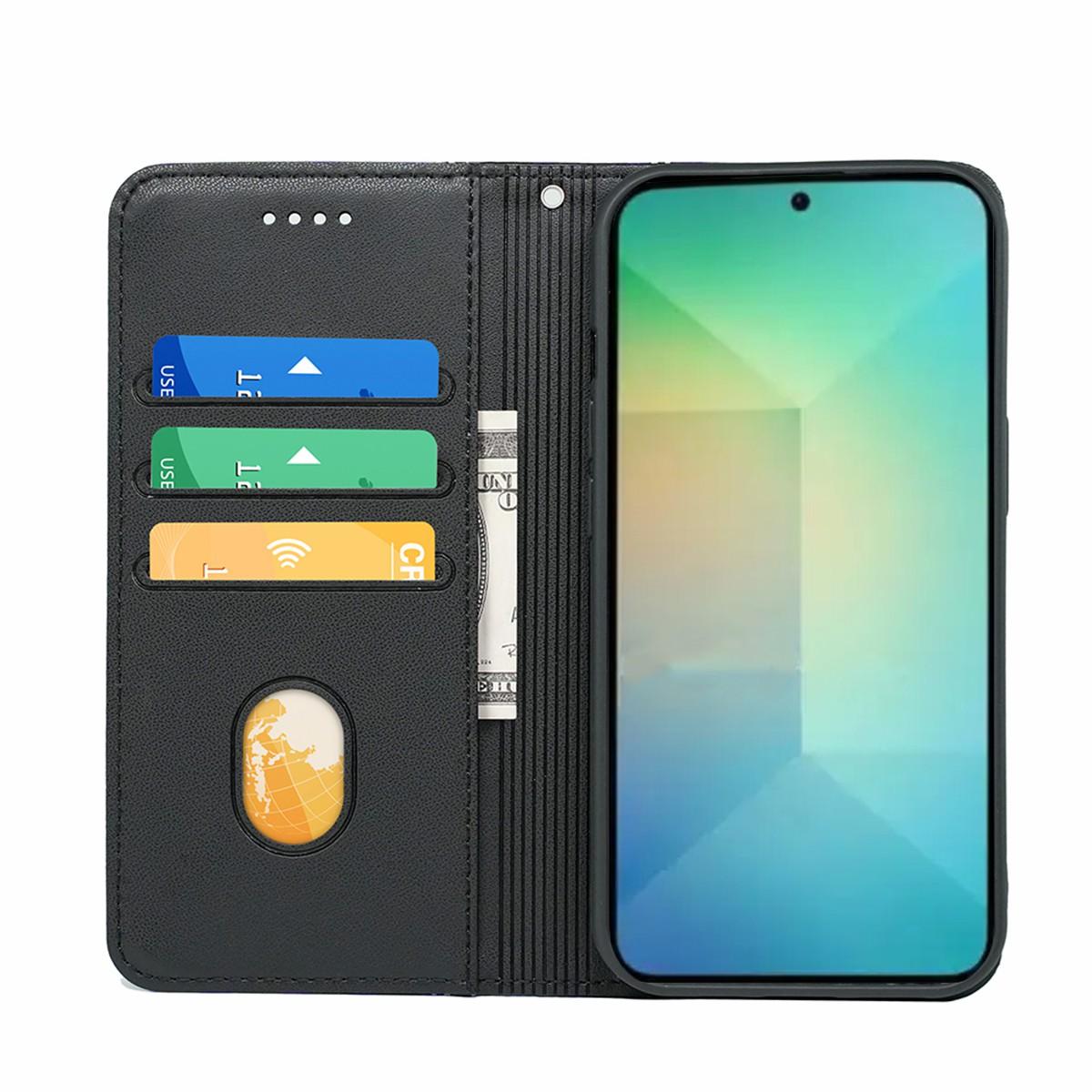 

HX01 Для Samsung Galaxy S25 Чохол-гаманець Магнітна застібка Шкіряний чохол для телефону Green