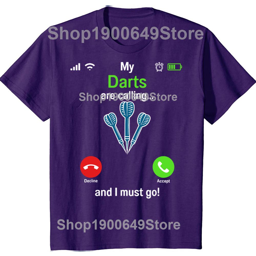 

Darts Dartboard Calling Funny Dart Player Team Graphic Tshirts Men Casual Tshirt 100 Cotton Loose Oversized T Shirt Summer 4XL