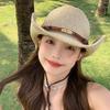 Hiking Straw Cowgirl Hat Summer Sunscreen Visor Cap Fashion Western Cowboy Hats  Outdoor