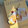 Lanț de Telefon cu Mărgele Cățeluș Albastru Drăguț Coreean Lanyard cu Pandantiv Pentru iPhone Cârlig pentru Agățat Cameră CCD Bijuterie Femei Pandantiv Decorațiune