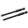 Marble Porcelain Brick Ceramic Glass Tile Hex Shank Drill Bits Black Triangular YG6X Alloy 74mm Multifunctional