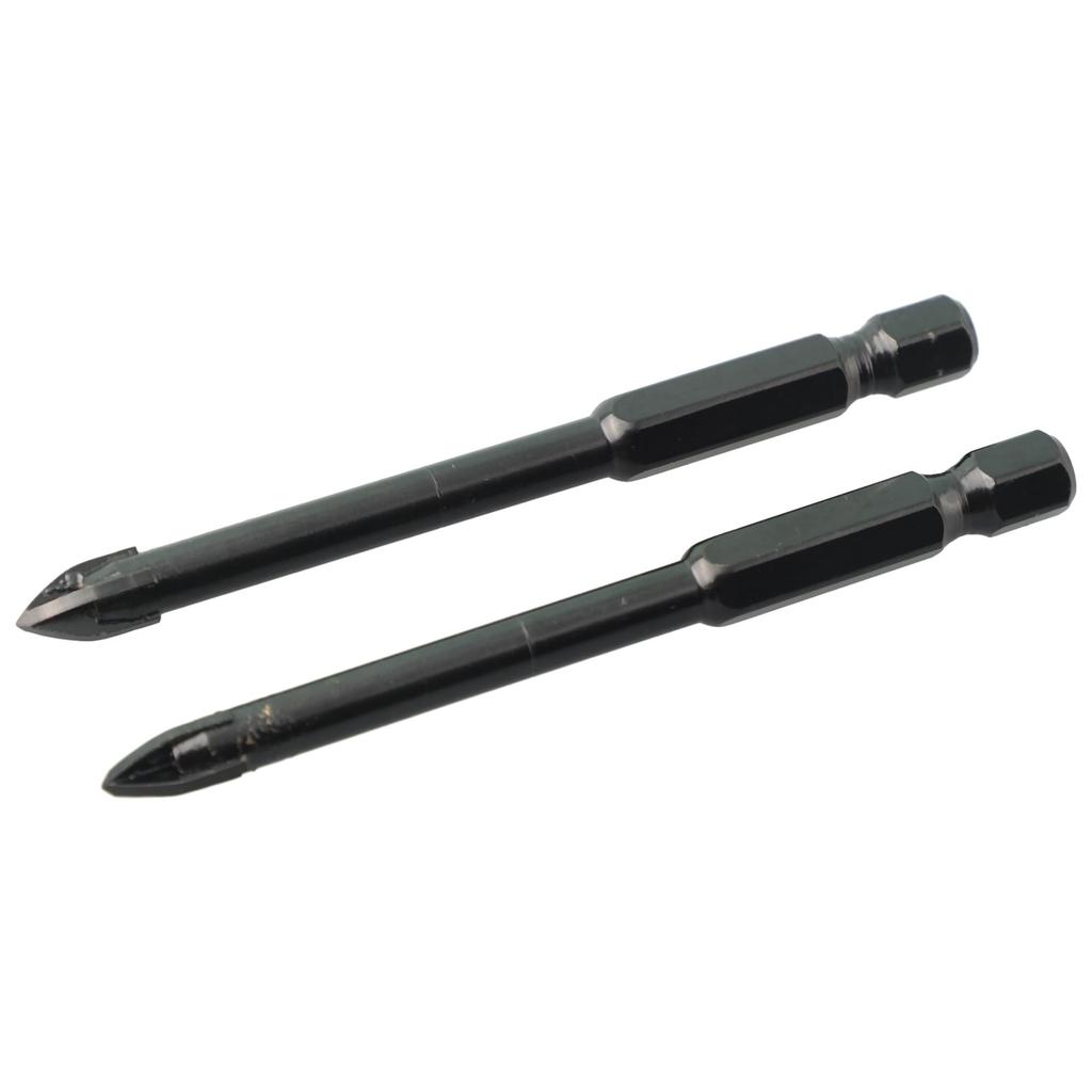 Marble Porcelain Brick Ceramic Glass Tile Hex Shank Drill Bits Black Triangular YG6X Alloy 74mm Multifunctional