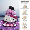 1pc Purple, stars, Kitty blanket Lightweight Flannel Throw for Sofa Bed Travel Camping Livingroom Office Couch Chair