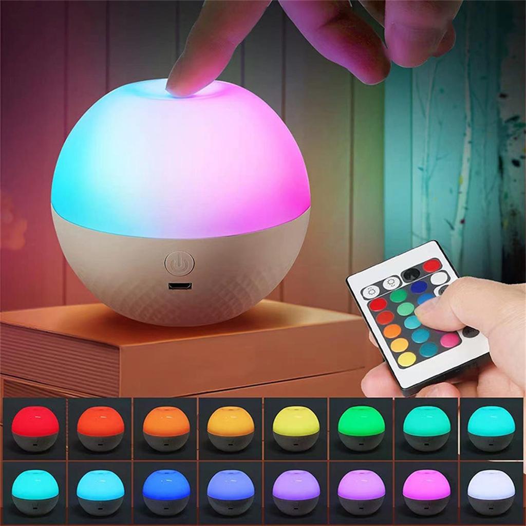 Smart Night Light  Lumens Stepless Dimming Table Lamp With Remotely Control  Magnetic Rechargeable Ambient Light For Sleeping