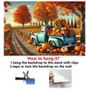 2D Autumn Harvest Truck Tapestry Rustic Farm Pumpkin Wall Art Decor