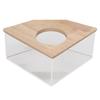Hamster Bath Box Right Angle Fan Acrylic Safe Hamster Sand Bathroom for Small Pet Hamster