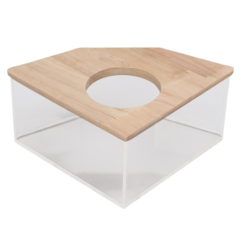 Hamster Badebox rechtwinkliger Ventilator Acryl Sicher Hamstersand Badezimmer für Kleintier Hamster