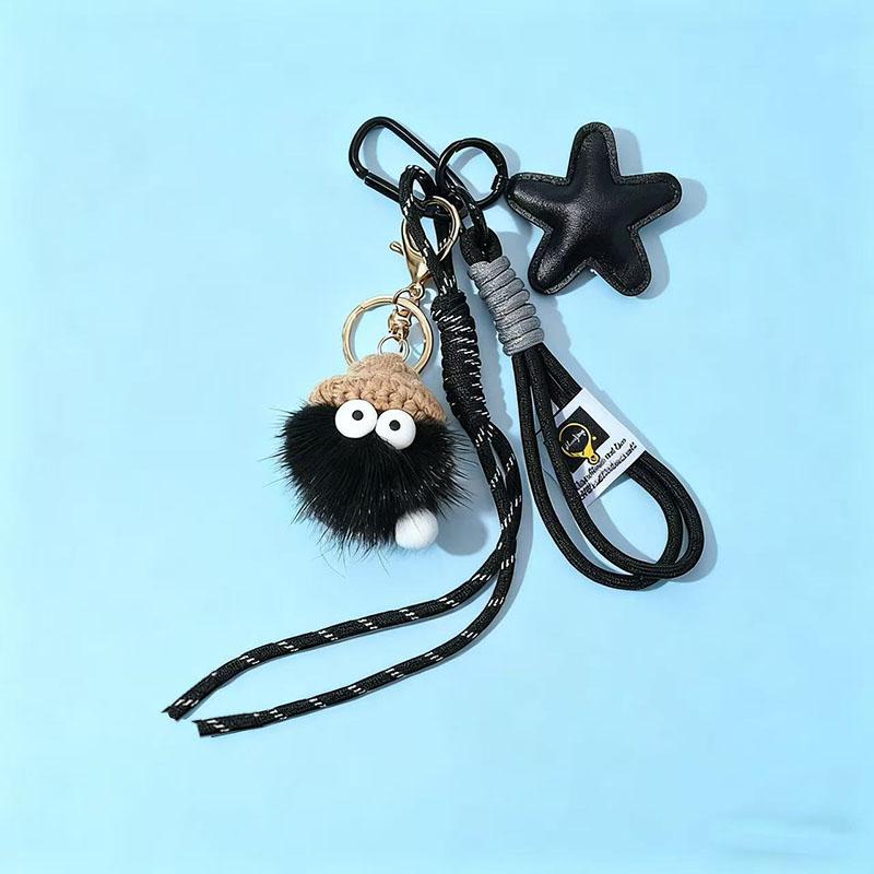 Cute Small Coal Ball Handbag Decoration Pendant For Girls Cute Fashion Funny Simple Bag Accessory For Women Bag