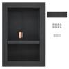 Shower Niche Ready for Tile 40.64 x 60.96 cm, Double Shelf Organizer, Square Corners Wall-inserted Niche Recessed, Sealed Protection Modern Soap