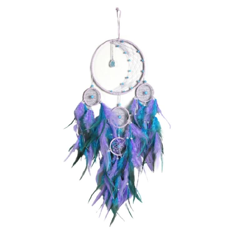 Feature Bead Moon Dreamcatcher Bohemian Home Decor Craft Blessing Gift for Kids