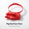 3D Printing 3D Printing Pig Trotter Cap Adjustable Hand Sun Visor Headband  Outdoor Activities