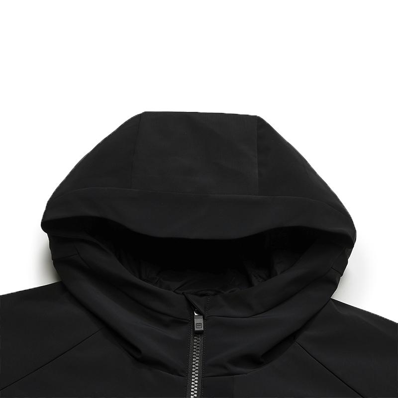 FILA White Casual Versatile Elastic Durable Warm Two-Piece Woven Hooded Jacket Men jackets F11M543704FBK