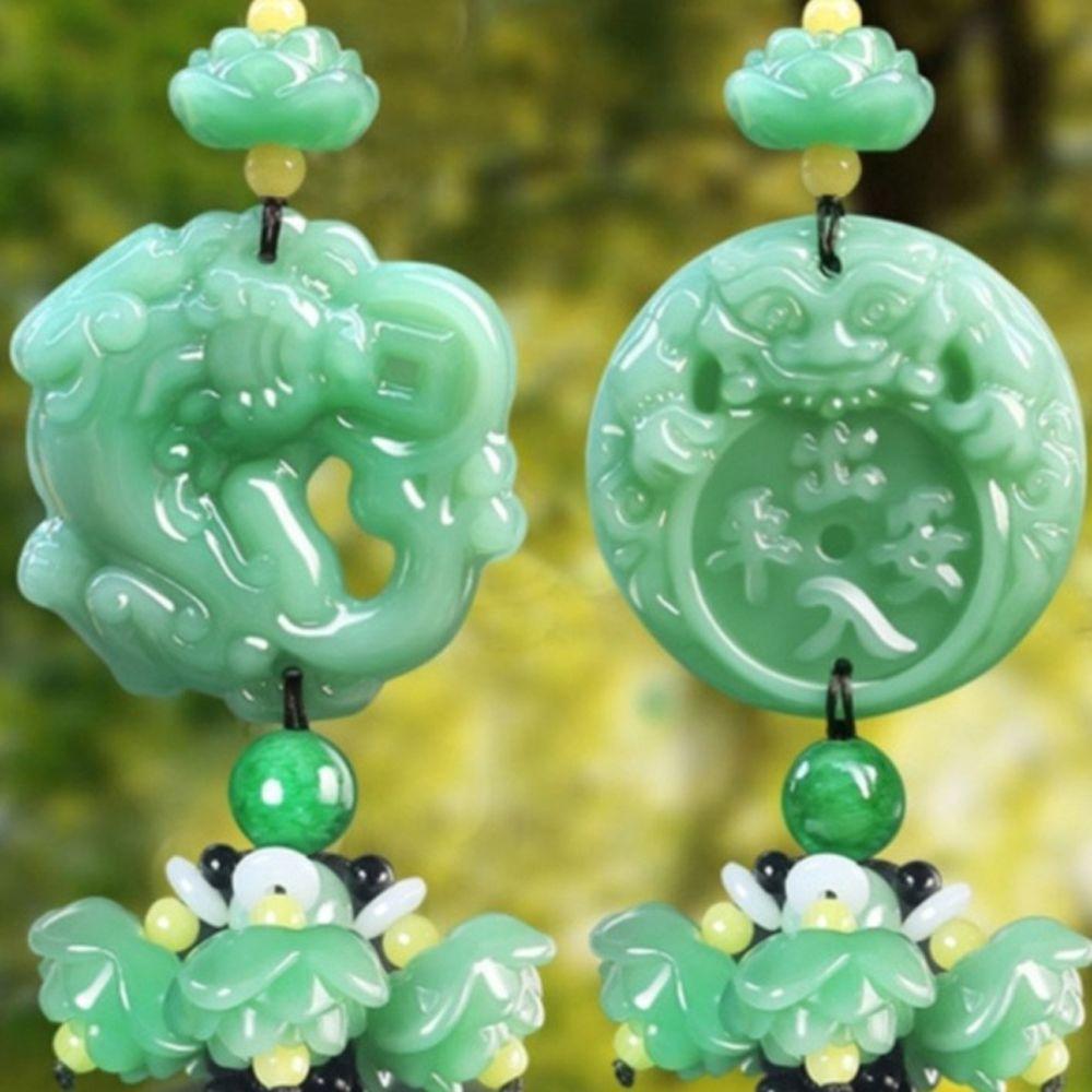 Imitation  Home Fortune Amulet Pendant Keychain Handwork Natural Obsidian Pendant Lucky Pendant