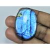 80Cts.Natural Labradorite Blue Flash Oval Cabochon Loose Gemstone 28X43X07MM B-333