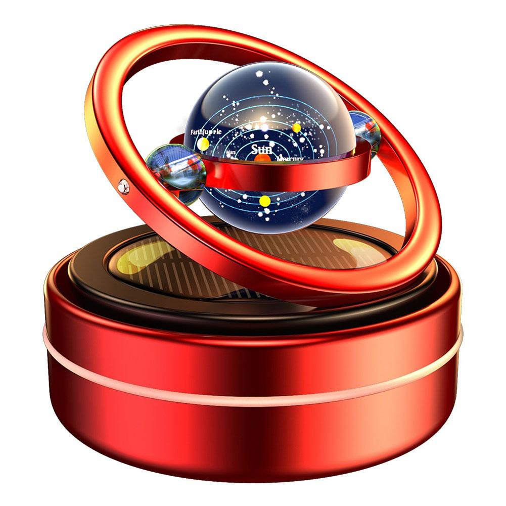 Solar Powered Car Air Freshener Rotating Car Aromatherapy Diffuser Essential Oil Diffuser for Car Decoration