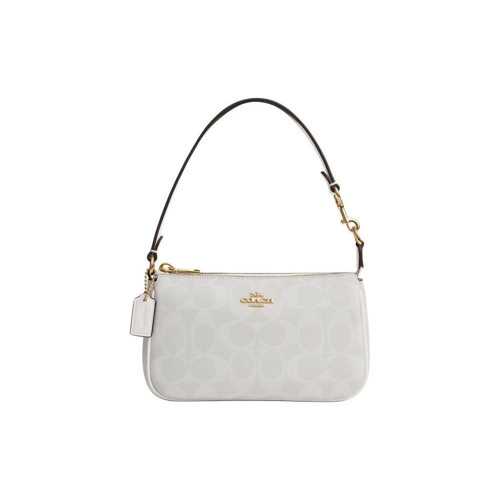 Coach Nolita 19 Vintage Classic Logo Coated Canvas Shoulder Bag Women Shoulder Bag Chalk-White CS442-IMRFF
